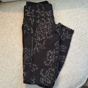 Athleta Black Reflective Tights